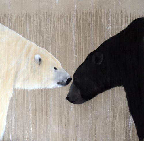  ours Thierry Bisch artiste peintre contemporain animaux tableau art décoration biodiversité conservation 